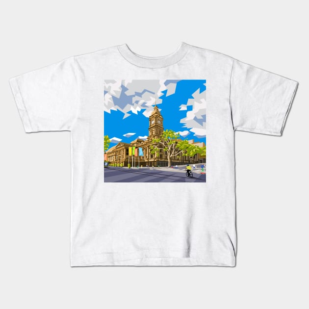 GPO Building, Melbourne Kids T-Shirt by irajane